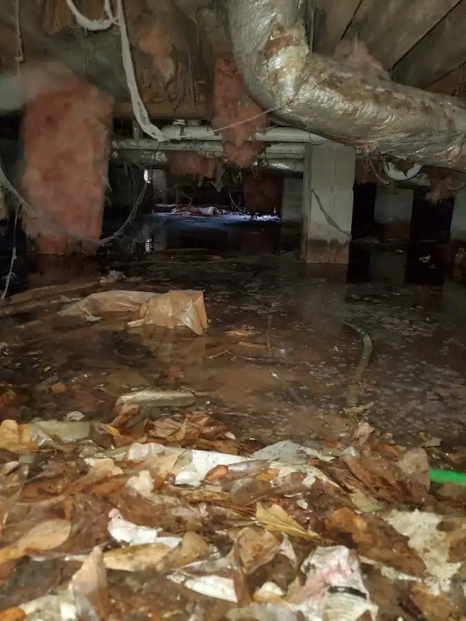Crawl space flood assessment for Commercial Water Damage Restoration in Allentown